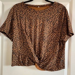 Leopard crop top